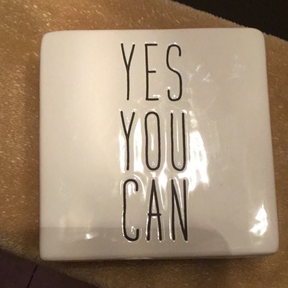 TeamSexyBrain / Inspiration / Ceramic / Decor / Verbiage:YES YOU CAN / Brand New